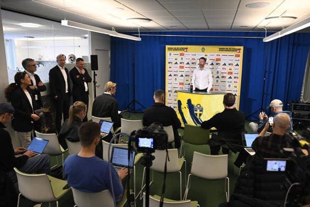 STOCKHOLM, SWEDEN 20260312 Press meeting with Graham Potter who will continue as national football team captain until 2030. STOCKHOLM SWEDEN x10080x