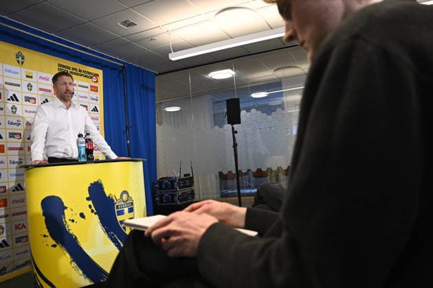 STOCKHOLM, SVERIGE 20260312 Pressträff med Graham Potter som fortsätter som förbundskapten i fotbollslandslaget till 2030. STOCKHOLM SVERIGE x10080x