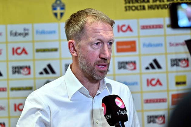 STOCKHOLM, SVERIGE 20260312 Pressträff med Graham Potter som fortsätter som förbundskapten i fotbollslandslaget till 2030. STOCKHOLM SVERIGE x10080x