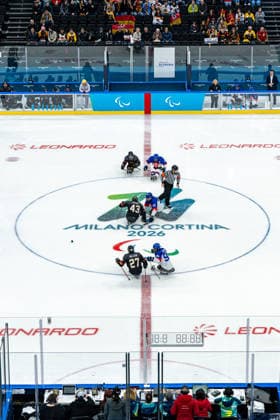 Para Ice hockey, Eishockey - Millano Cortina 2026 Winter Paralympics: Day 6 - Classification Game 5 - 8 Para Ice Hockey - Milano Cortina 2026 Winter Paralympics: Day 6 MILANO SANTAGIULIA ICE HOCKEY ARENA MILANO, ITALY - MARCH 12: Classification Game 5 - 8 Slovakia (SVK) - Germany (GER) (Photo by RALF KUCKUCK) Copyright 2026 Ralf Kuckuck