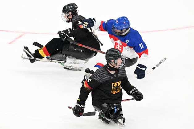 Para Ice hockey, Eishockey - Millano Cortina 2026 Winter Paralympics: Day 6 - Classification Game 5 - 8 Para Ice Hockey - Milano Cortina 2026 Winter Paralympics: Day 6 MILANO SANTAGIULIA ICE HOCKEY ARENA MILANO, ITALY - MARCH 12: Classification Game 5 - 8 Slovakia (SVK) - Germany (GER) (Photo by RALF KUCKUCK) Copyright 2026 Ralf Kuckuck Milano Milano Santagiulia Ice Hockey Arena Italy