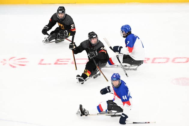 Para Ice hockey, Eishockey - Millano Cortina 2026 Winter Paralympics: Day 6 - Classification Game 5 - 8 Para Ice Hockey - Milano Cortina 2026 Winter Paralympics: Day 6 MILANO SANTAGIULIA ICE HOCKEY ARENA MILANO, ITALY - MARCH 12: Classification Game 5 - 8 Slovakia (SVK) - Germany (GER) (Photo by RALF KUCKUCK) Copyright 2026 Ralf Kuckuck Milano Milano Santagiulia Ice Hockey Arena Italy