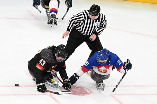 Para Ice hockey, Eishockey - Millano Cortina 2026 Winter Paralympics: Day 6 - Classification Game 5 - 8 Para Ice Hockey - Milano Cortina 2026 Winter Paralympics: Day 6 MILANO SANTAGIULIA ICE HOCKEY ARENA MILANO, ITALY - MARCH 12: Classification Game 5 - 8 Slovakia (SVK) - Germany (GER) (Photo by RALF KUCKUCK) Copyright 2026 Ralf Kuckuck Milano Milano Santagiulia Ice Hockey Arena Italy