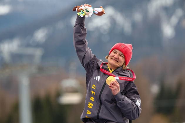 Milano Cortina 2026 Paralympic Winter games, Winterspiele,Spiele, Summer games - Para Alpine Skiing Anna-Lena Forster vom Team Deutschland gewinnt Gold beim Para Alpine Skiing Giant-Slalom der Frauen bei Milano Cortina 2026 Paralympic Winter Games am 12.03.2026 *** Milano Cortina 2026 Paralympic Winter Games Para Alpine Skiing Anna Lena Forster from Team Germany wins gold in the womens Para Alpine Skiing Giant Slalom at Milano Cortina 2026 Paralympic Winter Games on 12 03 2026 Copyright: xBEAUTIFULxSPORTS MarcusxHartmannx