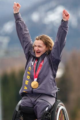 Milano Cortina 2026 Paralympic Winter games, Winterspiele,Spiele, Summer games - Para Alpine Skiing Anna-Lena Forster vom Team Deutschland gewinnt Gold beim Para Alpine Skiing Giant-Slalom der Frauen bei Milano Cortina 2026 Paralympic Winter Games am 12.03.2026 *** Milano Cortina 2026 Paralympic Winter Games Para Alpine Skiing Anna Lena Forster from Team Germany wins gold in the womens Para Alpine Skiing Giant Slalom at Milano Cortina 2026 Paralympic Winter Games on 12 03 2026 Copyright: xBEAUTIFULxSPORTS MarcusxHartmannx
