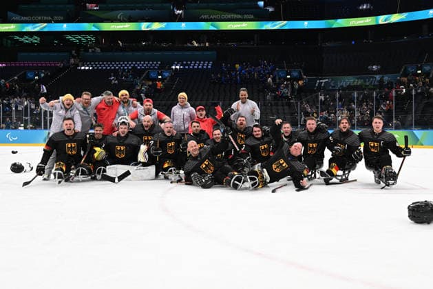 Para Ice hockey, Eishockey - Millano Cortina 2026 Winter Paralympics: Day 6 - Classification Game 5 - 8 Para Ice Hockey - Milano Cortina 2026 Winter Paralympics: Day 6 MILANO SANTAGIULIA ICE HOCKEY ARENA MILANO, ITALY - MARCH 12: Classification Game 5 - 8 Slovakia (SVK) - Germany (GER) (Photo by RALF KUCKUCK) Copyright 2026 Ralf Kuckuck Milano Milano Santagiulia Ice Hockey Arena Italy