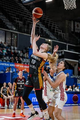 Basketball Villeurbanne 12.03.2026 Wommen™s Basketball World Cup 2026 Qualifying Tournament Philippinen (PHI) - Deutschland (GER) Frida Bühner (Deutschland, No.20)