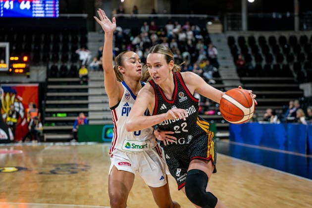 Basketball Villeurbanne 12.03.2026 Wommen™s Basketball World Cup 2026 Qualifying Tournament Philippinen (PHI) - Deutschland (GER) Emily Bessoir (Deutschland, No.22)