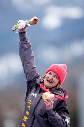FORSTER Anna Lena Team GER 1.PLatz Ski Alpine Riesen Slalom sitzend Frauen in Cortina Paralympische Winterspiele 2026 Cortina - Milano am 12.03.2026 in Cortina *** FORSTER Anna Lena Team GER 1 PLatz Ski Alpine Giant Slalom sitting women in Cortina Paralympic Winter Games 2026 Cortina Milano on 12 03 2026 in Cortina Copyright: xLacixPerenyix
