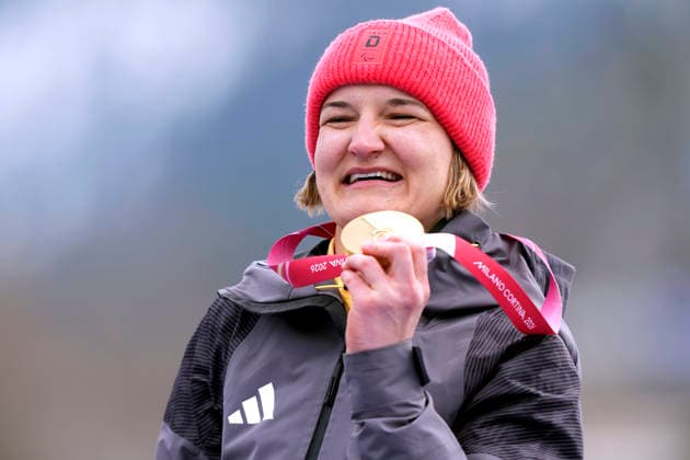 FORSTER Anna Lena Team GER 1.PLatz Ski Alpine Riesen Slalom sitzend Frauen in Cortina Paralympische Winterspiele 2026 Cortina - Milano am 12.03.2026 in Cortina *** FORSTER Anna Lena Team GER 1 PLatz Ski Alpine Giant Slalom sitting women in Cortina Paralympic Winter Games 2026 Cortina Milano on 12 03 2026 in Cortina Copyright: xLacixPerenyix