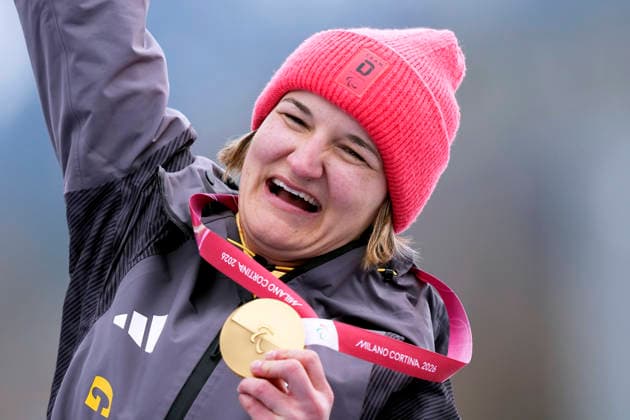 FORSTER Anna Lena Team GER 1.PLatz Ski Alpine Riesen Slalom sitzend Frauen in Cortina Paralympische Winterspiele 2026 Cortina - Milano am 12.03.2026 in Cortina *** FORSTER Anna Lena Team GER 1 PLatz Ski Alpine Giant Slalom sitting women in Cortina Paralympic Winter Games 2026 Cortina Milano on 12 03 2026 in Cortina Copyright: xLacixPerenyix