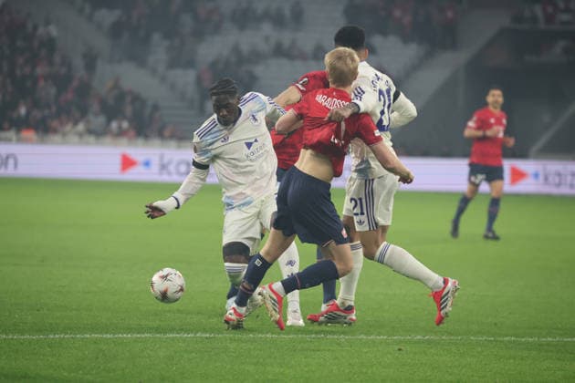 FOOTBALL : LOSC Lille vs Aston Villa FC - UEFA Europa League - 12 03 2026 Hakon HARALDSSON (LOSC Lille) lors du match LOSC Lille vs Aston Villa FC, UEFA Europa League 8eme de finale aller, Decathlon Arena stade Pierre Mauroy, le 12 mars 2026 - photo Laurent Sanson PsnewZ  Copyright: xLaurentxSANSONx xPsnewZx