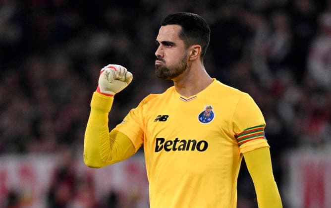 TOR zum 0:1 Terem Moffi FC Porto (29) (nicht im Bild) Torjubel Torwart Diogo Costa FC Porto (99) VfB Stuttgart vs FC Porto EUROPA LEAGUE EL 12.03.2026 DFL REGULATIONS PROHIBIT ANY USE OF PHOTOGRAPHS AS IMAGE SEQUENCES AND OR QUASI-VIDEO VfB Stuttgart vs FC Porto