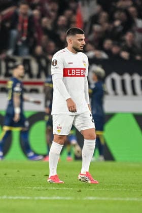 Deniz Undav (VfB Stuttgart) looks dejected during the UEFA Europa League 2025 26 Round of 16 First Leg match between VfB Stuttgart and FC Porto at Stuttgart Arena on March 12, 2026 in Stuttgart, Germany. (Photo by Harry Langer DeFodi Images) -
