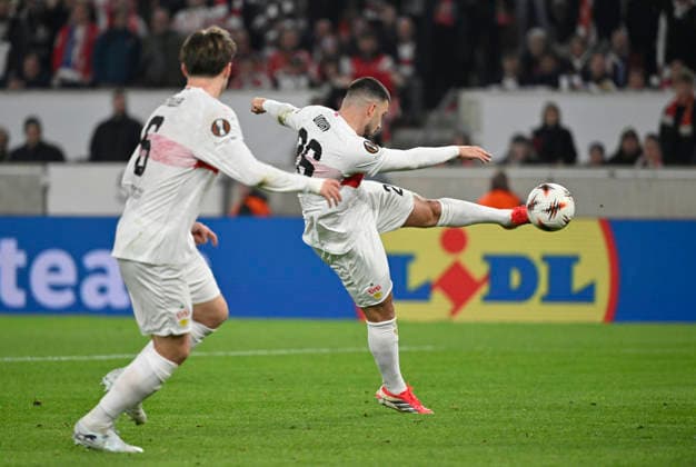 TOR zum 1:2 Deniz Undav VfB Stuttgart (26) Torschuss Aktion Torchance VfB Stuttgart vs FC Porto EUROPA LEAGUE EL 12.03.2026 DFL REGULATIONS PROHIBIT ANY USE OF PHOTOGRAPHS AS IMAGE SEQUENCES AND OR QUASI-VIDEO VfB Stuttgart vs FC Porto
