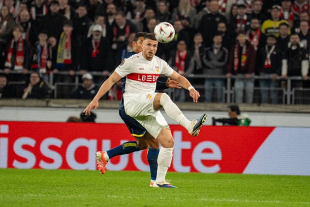 12.03.2026, xdaymx, Fussball UEFA Europa League, VfB Stuttgart - FC Porto vl. Zweikampf Thiago Silva (Porto) und Ermedin Demirovic (Stuttgart) (DFL DFB REGULATIONS PROHIBIT ANY USE OF PHOTOGRAPHS as IMAGE SEQUENCES and or QUASI-VIDEO) Stuttgart