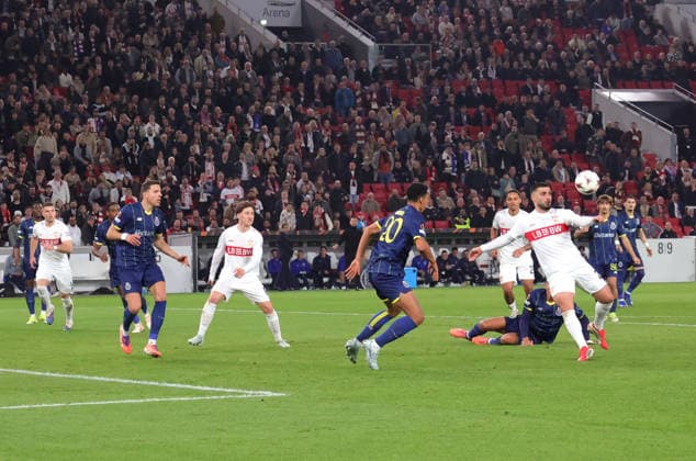 12.03.2026, Stuttgart, Fußball UEFA Europa League, Saison 2025-2026, VfB Stuttgart vs. FC Porto, 1:2 Tor, Torschütze Deniz Undav (VfB)