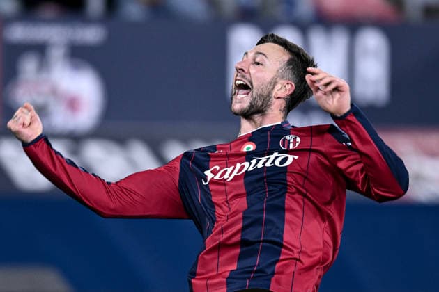Db Bologna 12 03 2026 - Europa League Bologna-Roma foto Daniele Buffa Image nella foto: esultanza gol Federico Bernardeschi 