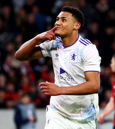 Ollie Watkins of Aston Villa celebrates scoring a goal after making the score 0-1. Lille v Aston Villa, UEFA Europa League, Round of 16, First Leg, Football, Stade Pierre-Mauroy, Lille, France - 12 Mar 2026Lille Stade Pierre-Mauroy France EDITORIAL USE ONLY No use with unauthorised audio, video, data, fixture lists, club league logos or live services. Online in-match use limited to 120 images, no video emulation. No use in betting, games or single club league player publications. Copyright: xJamesxMarsh Shutterstockx 16746748bh