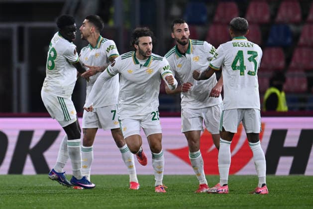 Lorenzo Pellegrini of A.S. Roma celebrates after scoring the goal of 1-1 during the UEFA Europa League Round of 16 first leg football match between between Bologna F.C. and A.S. Roma at the Renato Dall Ara Stadium on March 12, 2026 in Bologna, Italy.  Copyright: xDomenicoxCippitelli IPAxSportx xipa-agency.netx xx IPA_72775646 IPA_Agency_IPA72775646