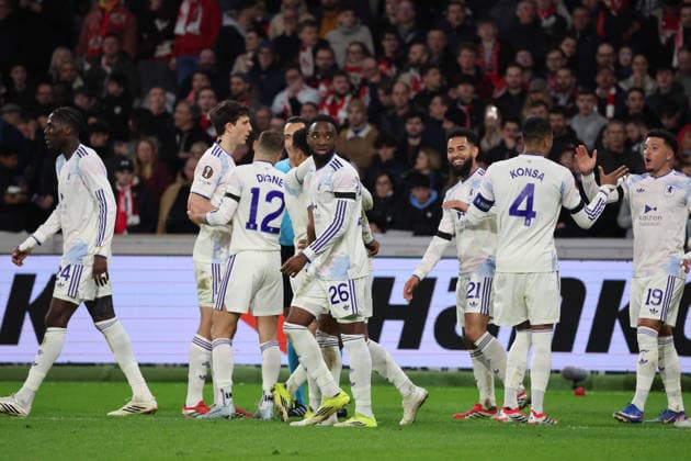 FOOTBALL : LOSC Lille vs Aston Villa FC - UEFA Europa League - 12 03 2026 Joie des joueurs de Aston Villa FC apres le but de Ollie WATKINS (Aston Villa FC) lors du match LOSC Lille vs Aston Villa FC, UEFA Europa League 8eme de finale aller, Decathlon Arena stade Pierre Mauroy, le 12 mars 2026 - photo Laurent Sanson PsnewZ  Copyright: xLaurentxSANSONx xPsnewZx