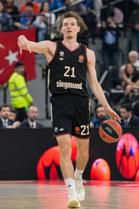 Basketball, Euroleague, 20260312, FC Bayern München - Anadolu Efes Istanbul. Im Bild Justus HOLLATZ (Bayern, 21). München SAP Garden Bayern Deutschland Copyright: Passion2Press.dex xMarkusxFischex