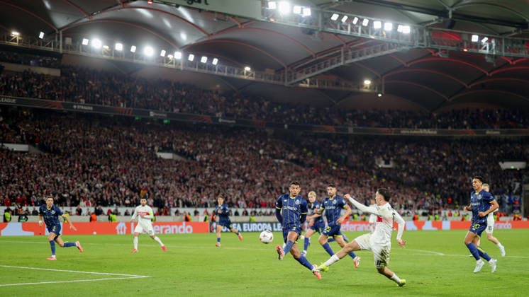 12.03.2026, Stuttgart, Fußball UEFA Europa League, Saison 2025-2026, VfB Stuttgart vs. FC Porto, Spielszene mit Bilai El Khannouss (VfB)