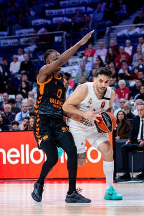 ESP: Real Madrid v Valencia Basket. Euroleague. Facundo Campazzo of Real Madrid during the Euroleague match, between Real Madrid and Valencia Basket played at Movistar Arena Stadium on March 12, 2026 in Madrid Spain Madrid Spain Basketball Copyright: xAlbaxPachecox xAgenciaxLOFx