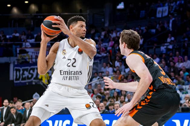 ESP: Real Madrid v Valencia Basket. Euroleague. Edy Tavares of Real Madrid during the Euroleague match, between Real Madrid and Valencia Basket played at Movistar Arena Stadium on March 12, 2026 in Madrid Spain Madrid Spain Basketball Copyright: xAlbaxPachecox xAgenciaxLOFx