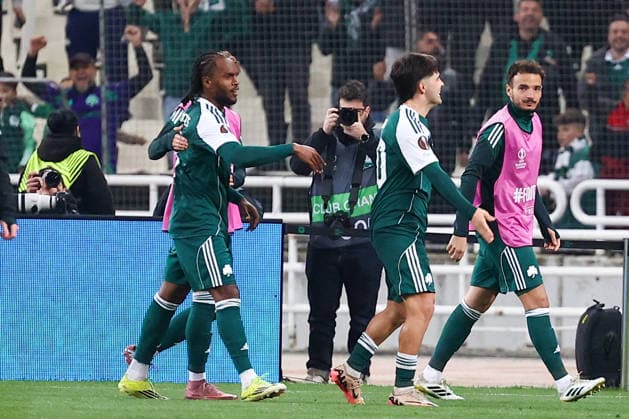 Panathinaikos F.C. v Real Betis UEFA Europa League Vicente Taborda of Panathinaikos F.C. celebrates scoring a goal during the UEFA Europa League Round of 16 First Leg match at the Olympic Stadium (Greece), Marousi 12 03 2026 UK Newspapers OUT Copyright: xYannisxHalasx FIL-23117-0081
