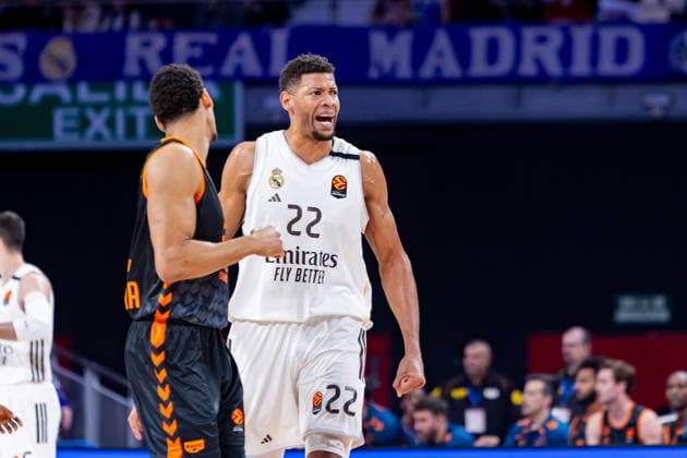 ESP: Real Madrid v Valencia Basket. Euroleague. Edy Tavares of Real Madrid during the Euroleague match, between Real Madrid and Valencia Basket played at Movistar Arena Stadium on March 12, 2026 in Madrid Spain Madrid Spain Basketball Copyright: xAlbaxPachecox xAgenciaxLOFx