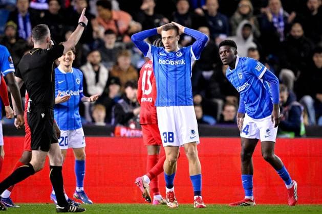 KRC Genk v Freiburg - UEFA Europa League GENK, BELGIUM - MARCH 12 : Heymans Daan midfielder of KRC Genk during the UEFA Europa League 2025 26 round of 16 match first leg between KRC Genk and Freiburg on March 12, 2026 in Genk, Belgium, 12 03 2026  Copyright: xTomasxSiskx