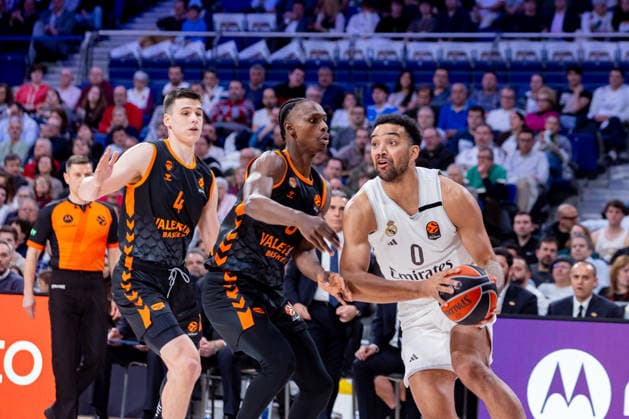 ESP: Real Madrid v Valencia Basket. Euroleague. Trey Lyles of Real Madrid during the Euroleague match, between Real Madrid and Valencia Basket played at Movistar Arena Stadium on March 12, 2026 in Madrid Spain Madrid Spain Basketball Copyright: xAlbaxPachecox xAgenciaxLOFx