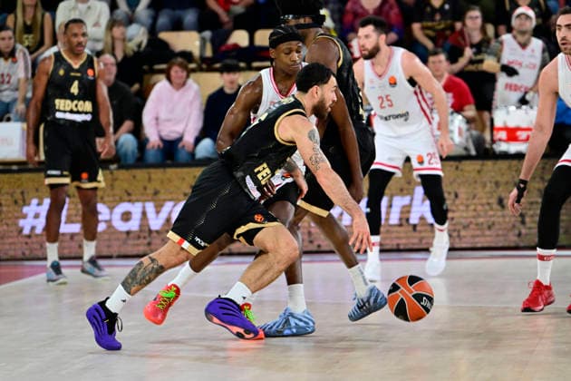 BASKET-BALL : AS Monaco VS Olympiakos - Turkish Airlines EuroLeague - 12 03 2026 Mike James (ASM) - Turkish Airlines EuroLeague match between AS Monaco and Olympiakos on March 12, 2026 at the Gaston-MÃ decin sports hall in Monaco MonacoMonaco  Copyright: xWilliamxCannarellax