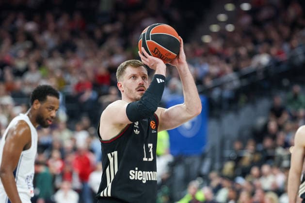 Andreas Obst (FC Bayern Basketball, 13), GER, FC Bayern Basketball vs. Anadolu Efes Istanbul, Basketball, Euroleague, 31. Spieltag, Saison 2025 2026, 12.03.2026, GER, FC Bayern Basketball vs. Anadolu Efes Istanbul, Basketball, Euroleague, 31. Spieltag, Saison 2025 2026, 12.03.2026 Muenchen Copyright: xEibner-Pressefoto JennixMaulx EP_JML