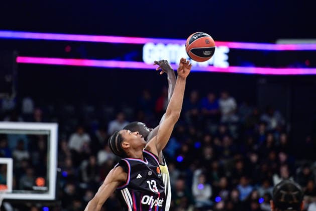 BASKET : Paris Basket vs ASVEL - Euroleague - 12 03 2026 ALLAN DOKOSSI of Paris Basket during the Euroleague match between Paris Basketball and LDLC ASVEL Villeurbanne at Adidas Arena on March 12, 2026 in Paris, France. ( Photo by Federico Pestellini PSNewz ) - ParisFrance  Copyright: xFedericoxPestellinix