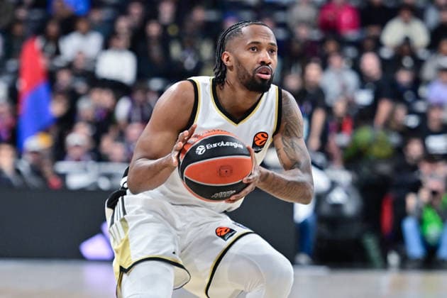 BASKET : Paris Basket vs ASVEL - Euroleague - 12 03 2026 BRAIAN ANGOLA of ASVEL during the Euroleague match between Paris Basketball and LDLC ASVEL Villeurbanne at Adidas Arena on March 12, 2026 in Paris, France. ( Photo by Federico Pestellini PSNewz ) - ParisFrance  Copyright: xFedericoxPestellinix