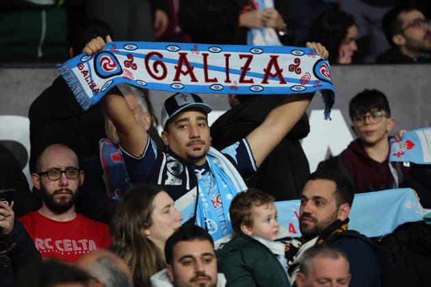 ESP: Real Celta v Olympique Lyonnais, EuropaLeague, 12 March 2026 Fans Of Celta in action during the UEFA Europe League KO poff, 2st leg between Real Club Celta de Vigo and Olympique Lyonnais at Stadium Municipal ABANCA Balaidos on March 12,2026 in Vigo (Spain) (Photo by Luis de la Mata SportPix Sipa USA Vigo Stadium Municipal Balaidos ABANC Galicia Spain Copyright: xLuisxdexlaxMatax xsportPix.org.ux