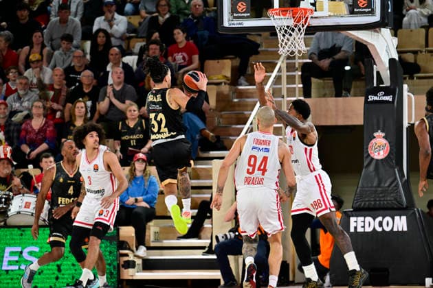 BASKET-BALL : AS Monaco VS Olympiakos - Turkish Airlines EuroLeague - 12 03 2026 Matthew Strazel (ASM) - Turkish Airlines EuroLeague match between AS Monaco and Olympiakos on March 12, 2026 at the Gaston-MÃ decin sports hall in Monaco MonacoMonaco  Copyright: xWilliamxCannarellax