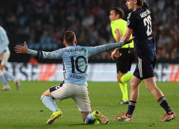 ESP: Real Celta v Olympique Lyonnais, EuropaLeague, 12 March 2026 Iago Aspas of Real Club Celta de Vigo in action during the UEFA Europe League KO poff, 2st leg between Real Club Celta de Vigo and Olympique Lyonnais at Stadium Municipal ABANCA Balaidos on March 12,2026 in Vigo (Spain) (Photo by Luis de la Mata SportPix Sipa USA Vigo Stadium Municipal Balaidos ABANC Galicia Spain Copyright: xLuisxdexlaxMatax xsportPix.org.ux
