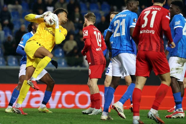 12.03.2026, xrekx, Fussball UEFA Europa League, KRC Genk - SC Freiburg v.l. Tobias Lawal (KRC Genk) (DFL DFB REGULATIONS PROHIBIT ANY USE OF PHOTOGRAPHS as IMAGE SEQUENCES and or QUASI-VIDEO) Genk
