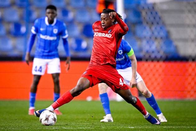KRC Genk v Freiburg - UEFA Europa League GENK, BELGIUM - MARCH 12 : Johan Manzambi midfielder of Freiburg during the UEFA Europa League 2025 26 round of 16 match first leg between KRC Genk and Freiburg on March 12, 2026 in Genk, Belgium, 12 03 2026  Copyright: xTomasxSiskx