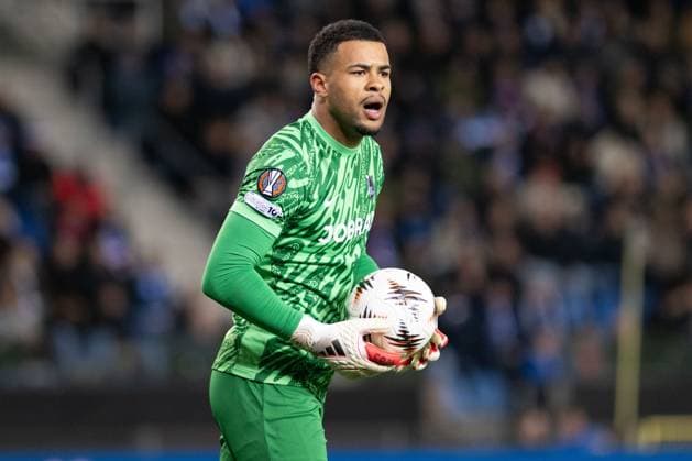 Noah Atubolu 1 (SC Freiburg), KRC Genk vs. SC Freiburg, Fussball, Europa League 2025 2026, Achtelfinale, 12.03.2026 Genk Limburg Belgien