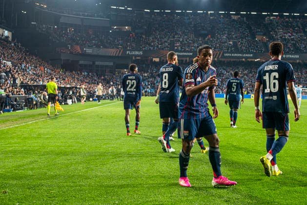 8 Corentin Tolisso, UEFA EUROPE LEAGUE Round 16 Eight Finals First Leg match between RC CELTA VS OLYMPIQUE DE LYON at VIGO Stadium ABANCA BALAIDOS Spain celebracion gol Copyright: xLuisxLorenzox