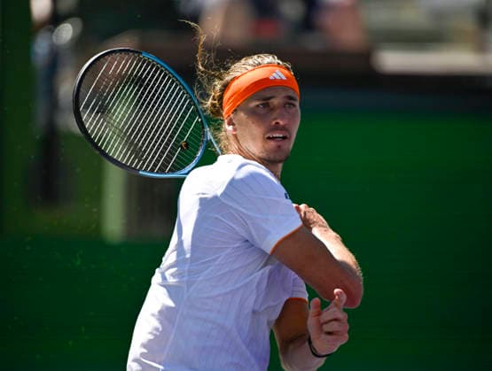 Tennis 2026: BNP Paribas Open MAR 12 March 12, 2026 Alexander Zverev (GER) returns a shot against Arthur Fils (FRA) during their quarterfinals match at the BNP Paribas Open held at the Indian Wells Tennis Garden in Indian Wells, California. California. Mandatory Photo Credit : Charles Baus CSM (Credit Image: Â Charles Baus Cal Media) Indian Wells Ca United States of America EDITORIAL USE ONLY Copyright: xx ZUMA-20260312_zma_c04_112.jpg CharlesxBausx csmphotothree479719