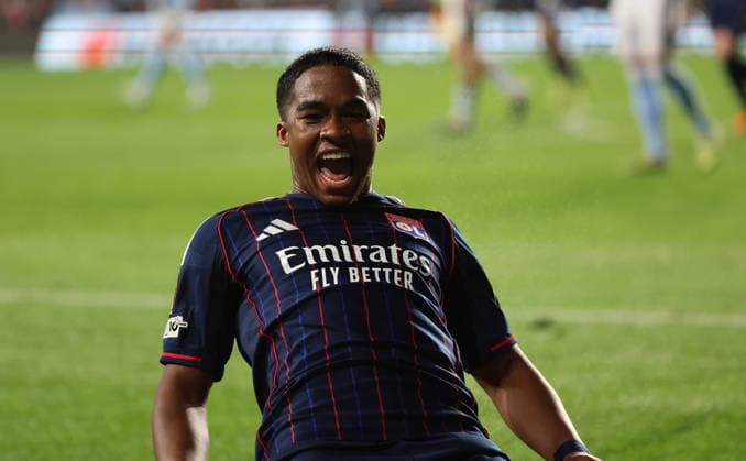 ESP: Real Celta v Olympique Lyonnais, EuropaLeague, 12 March 2026 Endrick of Olympique Lyonnais celebrates your first goal n action during the UEFA Europe League KO poff, 2st leg between Real Club Celta de Vigo and Olympique Lyonnais at Stadium Municipal ABANCA Balaidos on March 12,2026 in Vigo (Spain) (Photo by Luis de la Mata SportPix Sipa USA Vigo Stadium Municipal Balaidos ABANC Galicia Spain Copyright: xLuisxdexlaxMatax xsportPix.org.ux