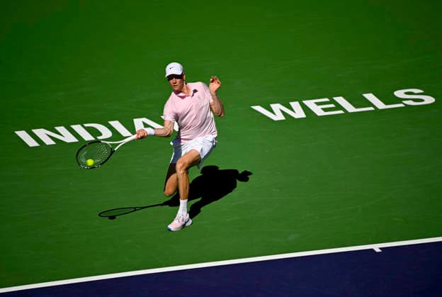Tennis 2026: BNP Paribas Open MAR 12 March 12, 2026 Jannik Sinner (ITA) returns a shot against Learner Tien during their quarterfinals match at the BNP Paribas Open held at the Indian Wells Tennis Garden in Indian Wells, California. California. Mandatory Photo Credit : Charles Baus CSM (Credit Image: Â Charles Baus Cal Media) Indian Wells Ca United States of America EDITORIAL USE ONLY Copyright: xx ZUMA-20260312_zma_c04_146.jpg CharlesxBausx csmphotothree479744