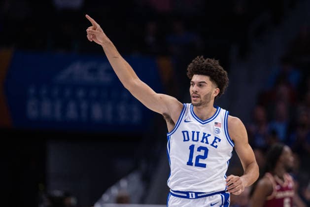 ACC Mens Basketball Championship: Florida State Vs Duke Mar 12 March 12, 2026: Duke Blue Devils forward Cameron Boozer (12) celebrates during the first half against the Florida State Seminoles in the 2026 ACC Men s Basketball Championship at Spectrum Center in Charlotte, NC. (Scott Kinser CSM) (Credit Image: Â Scott Kinser Cal Media) Charlotte Nc United States EDITORIAL USE ONLY Copyright: xx ZUMA-20260312_zma_c04_161.jpg ScottxKinserx csmphotothree479762