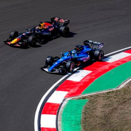 SHANGHAI - Formula 1 driver Max Verstappen of Oracle Red Bull Racing and Formula 1 driver Alexander Albon of Atlassian Williams F1 Team during Formula 1 China Shanghai free practice and sprint qualifying at the Shanghai International Circuit on March 13, 2025 in Shanghai, China. (Photo by DeFodi Images) -