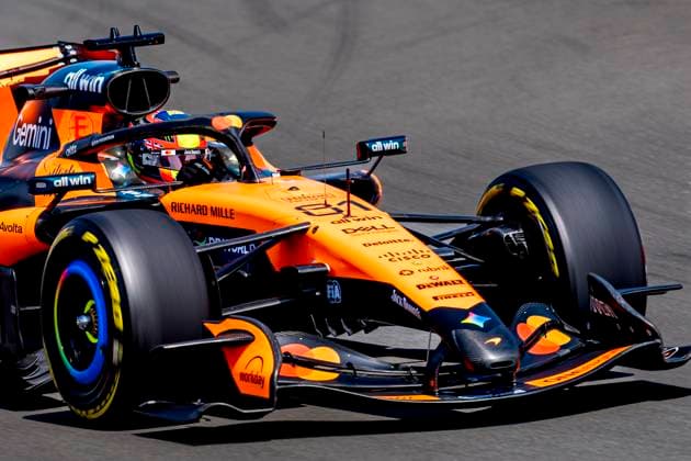 SHANGHAI ï¿½ Formula 1 driver Oscar Piastri of McLaren Mastercard Formula 1 Team during the Formula 1 China Shanghai free practice and sprint qualifying at the Shanghai International Circuit on March 13, 2025 in Shanghai, China. (Photo by DeFodi Images) -